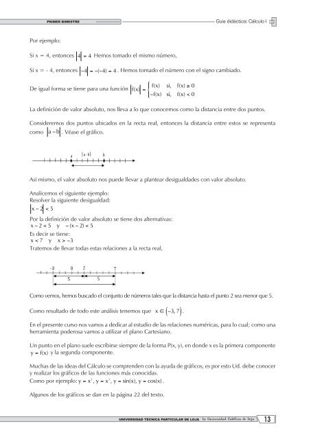 CÁLCULO I - Universidad Técnica Particular de Loja