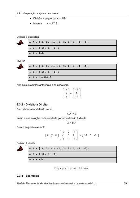 2. Aplicação do Matlab à Resolução de Problemas