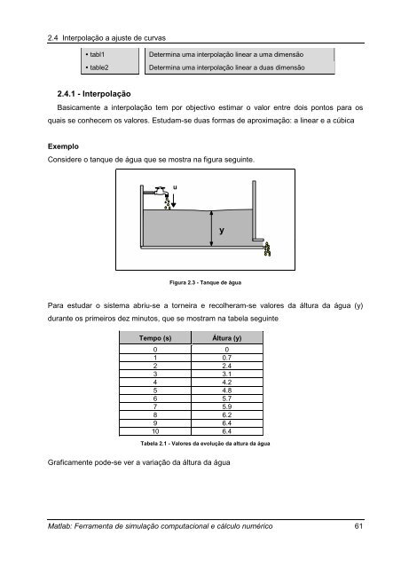 2. Aplicação do Matlab à Resolução de Problemas