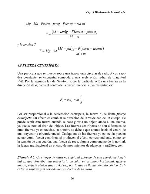 CAPÍTULO 4. DINÁMICA DE LA PARTÍCULA. 4.1 ... - DGEO