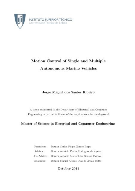 Motion Control of Single and Multiple Autonomous Marine Vehicles