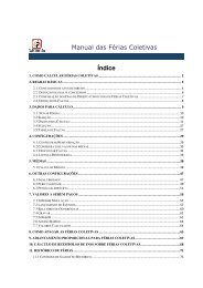 Manual das Férias Coletivas Índice