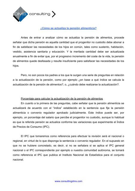 Cómo se actualiza la pensión alimenticia? Antes de entrar a ...