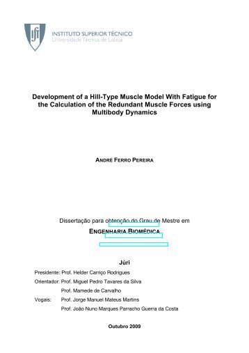 Development of a Hill-Type Muscle Model With Fatigue for the ...