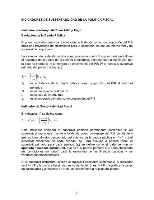 intosai - indicadores de deuda