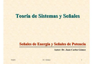 Teoría de Sistemas y Señales