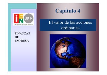 Finanzas de Empresa Capítulo4