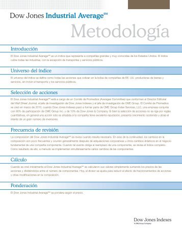 Metodología - Dow Jones Indexes