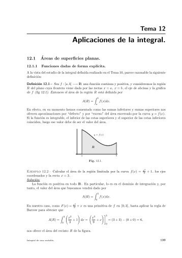 Aplicaciones de la integral.