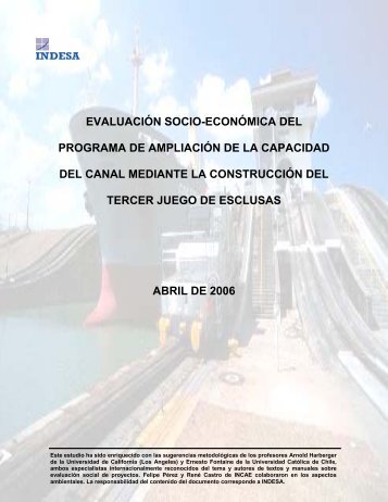 evaluación socio-económica del programa de ... - Panama Canal