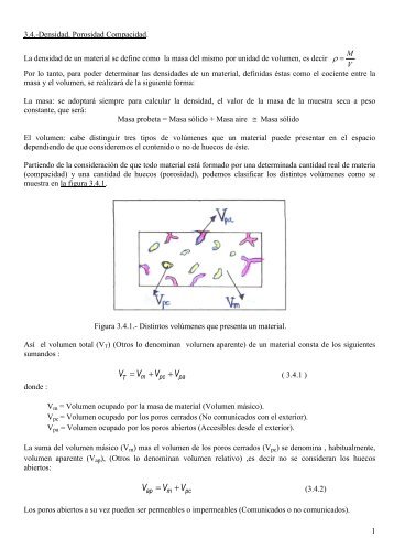 Densidad. Porosidad Compacidad