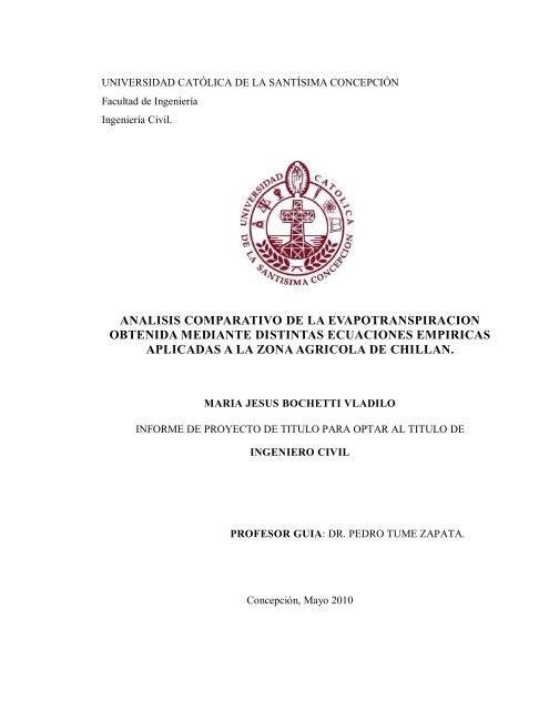Bochetti Maria Ingenieria Civil Universidad Catolica De La