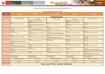 PROGRAMACION STVE 2010 - Perú Educa