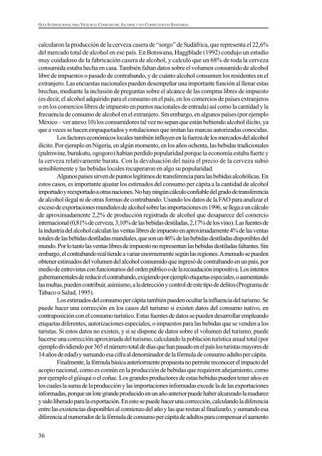 Guía para vigilar el consumo de alcohol en las Américas