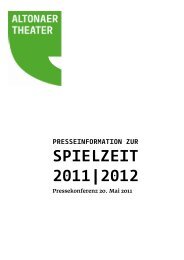 Die Spielzeit 2011 12 am Altonaer Theater