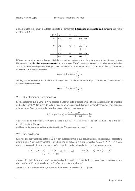 ESTADÍSTICA - Departamento de Estatística e Investigación Operativa