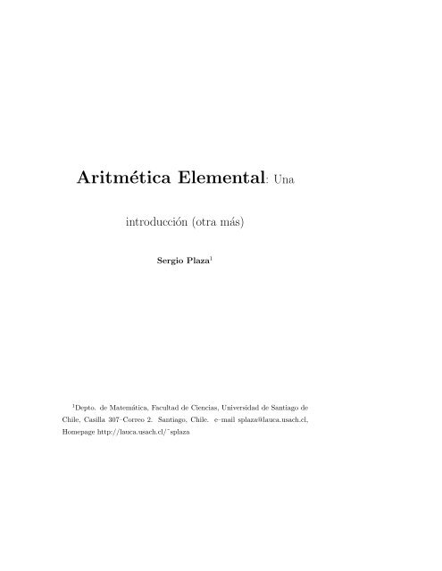 Una Introducción (otra mas) - Departamento de Matemática y Una Introducción (otra mas) - Departamento de Matemática y