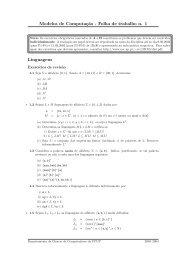 Folha de trabalho n. 1 - Departamento de Ciência de Computadores