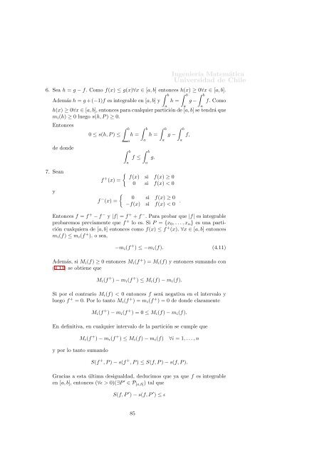 4. Integral de Riemann - DIM - Universidad de Chile