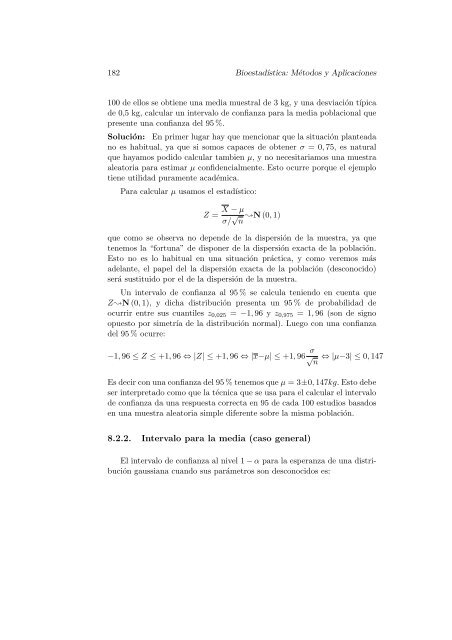 8.2.2. Intervalo para la media (caso general)