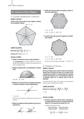 10. Teoremas de Thales y Pitágoras - angel-mates