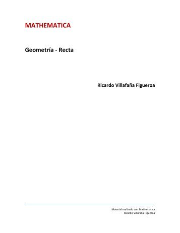 Mathematica: Recta - Ricardo Villafaña Figueroa