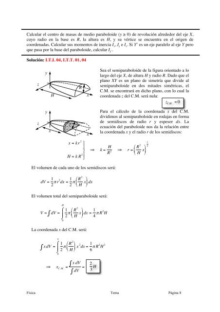 CALCULO DE MOMENTOS DE INERCIA