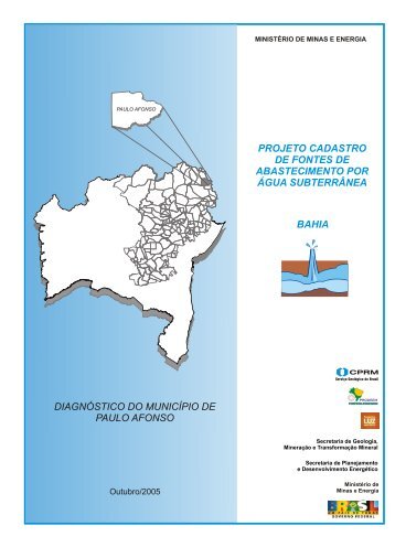 bahia diagnóstico do município de paulo afonso - CPRM