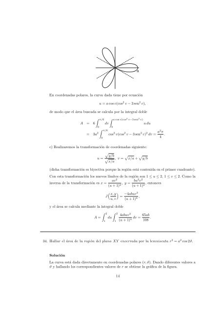 CAMBIO DE VARIABLES EN LA INTEGRAL DOBLE.