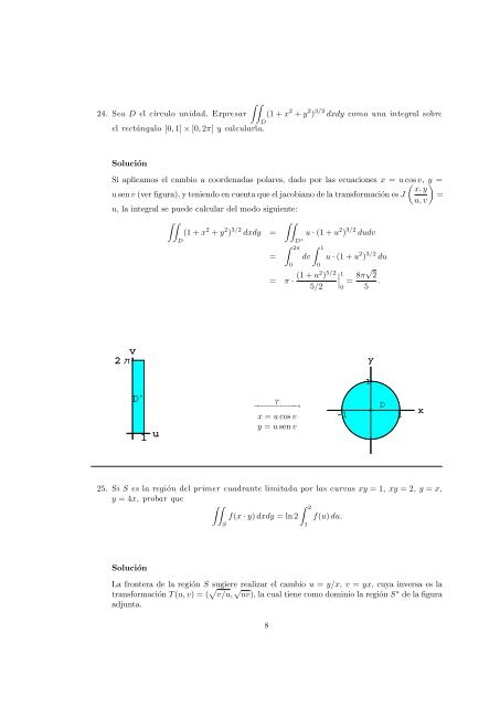 CAMBIO DE VARIABLES EN LA INTEGRAL DOBLE.