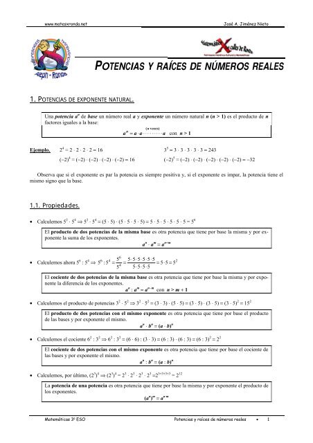 Potencias y raíces de números reales.pdf - IES Villablanca