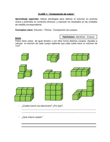 CLASE 1: “Composición de cubos” Aprendizaje ... - Nogaleschile.cl