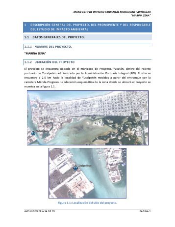 1 DESCRIPCIÓN GENERAL DEL PROYECTO ... - sinat - Semarnat