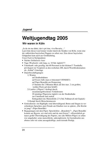 Weltjugendtag 2005