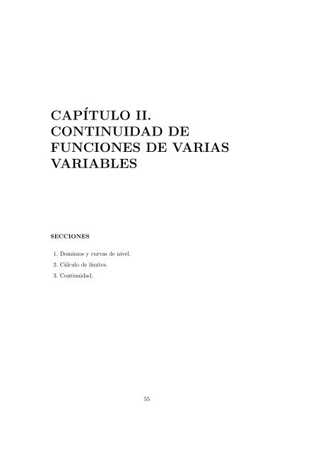 Continuidad de funciones de varias variables.