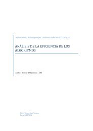 análisis de la eficiencia de los algoritmos - Departament de ...