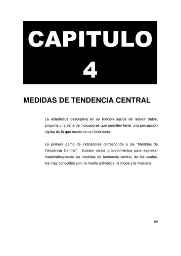 MEDIDAS DE TENDENCIA CENTRAL