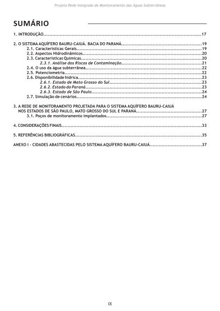 VOLUME 14. Sistema Aquífero Bauru-Caiuá nos Estados ... - CPRM