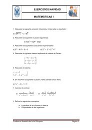 EJERCICIOS NAVIDAD MATEMÁTICAS I