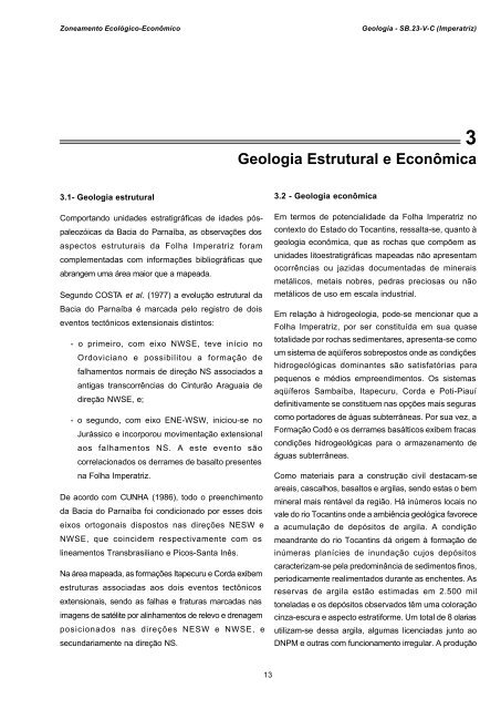 GEOLOGIA FOLHA SB.23-VC (Imperatriz) - seplan - Governo do ...