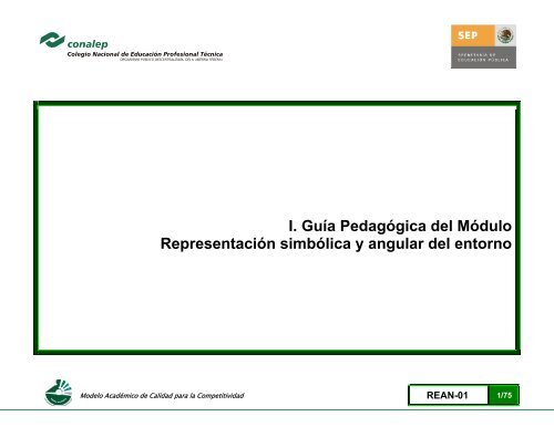 Modulo Represent I. Guía Pedagógica del Módulo Representación simbólica y angular ...