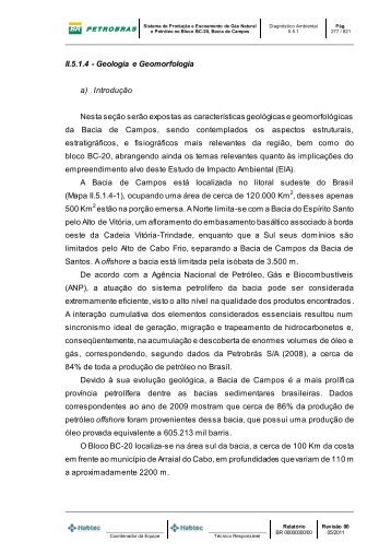 II.5.1.4 - Geologia e Geomorfologia a) Introdução Nesta seção serão ...