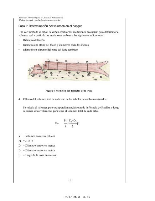 Tabla de Conversión para el Cálculo de Volúmenes de Madera - Cites