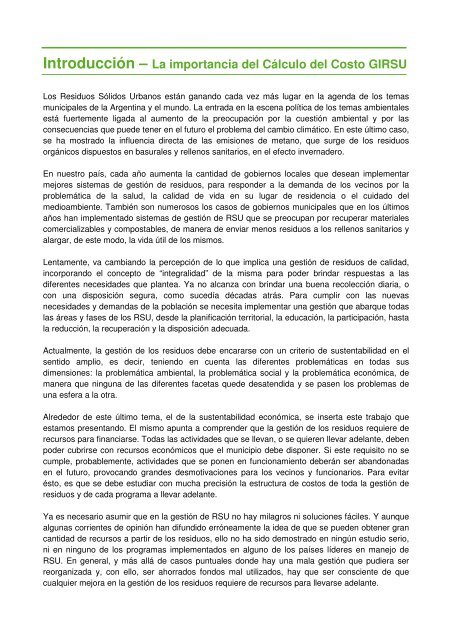 MANUAL PARA EL CÁLCULO DEL COSTO DE LA GESTIÓN ...