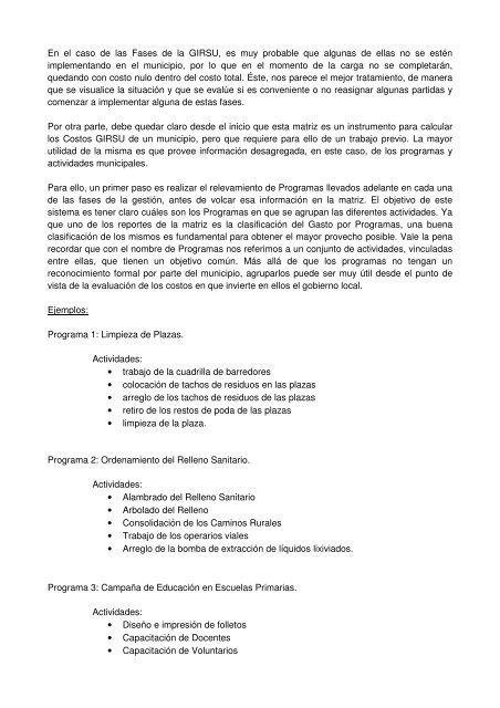 MANUAL PARA EL CÁLCULO DEL COSTO DE LA GESTIÓN ...