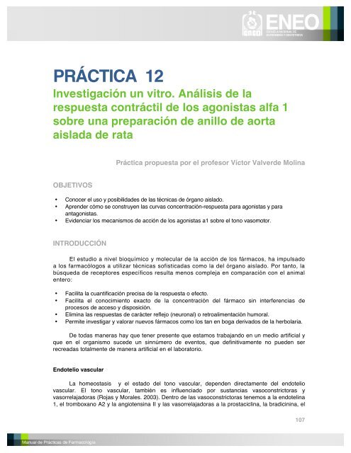 Prácticas de farmacología LEO - ENEO - UNAM