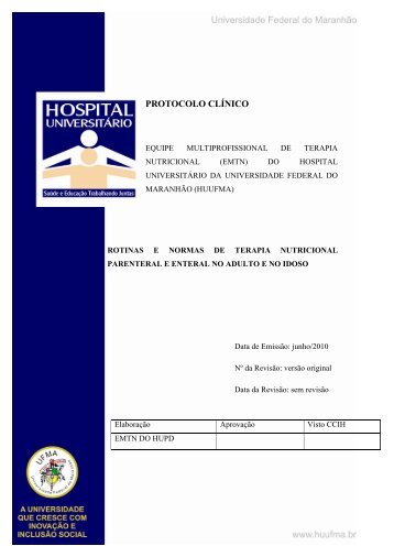 PROTOCOLO CLÍNICO - Hospital Universitário