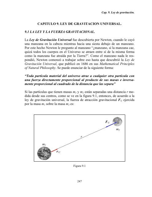 CAPITULO 9. LEY DE GRAVITACION UNIVERSAL. 9.1 LA ... - DGEO