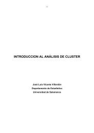 Análisis Cluster - Estadística - Universidad de Salamanca