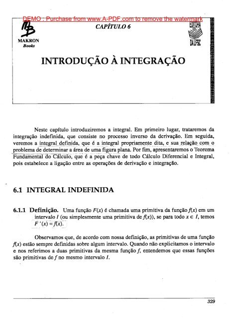 Notação para a integral definida